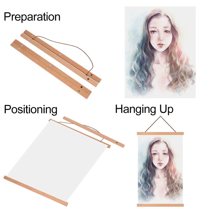 Radezon 24x36 24x18 Poster Frame, Magnetic Poster Frame Hanger for Photo Picture Canvas Artwork Wall Hanging 24 inch - Image 2